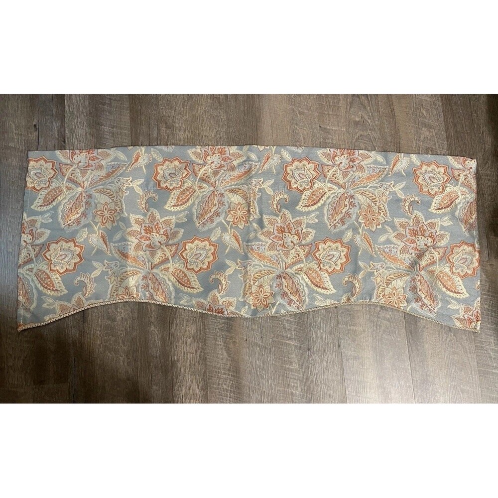 Waverly Lined Paisley Floral Rod Pocket Valance 50 x 18